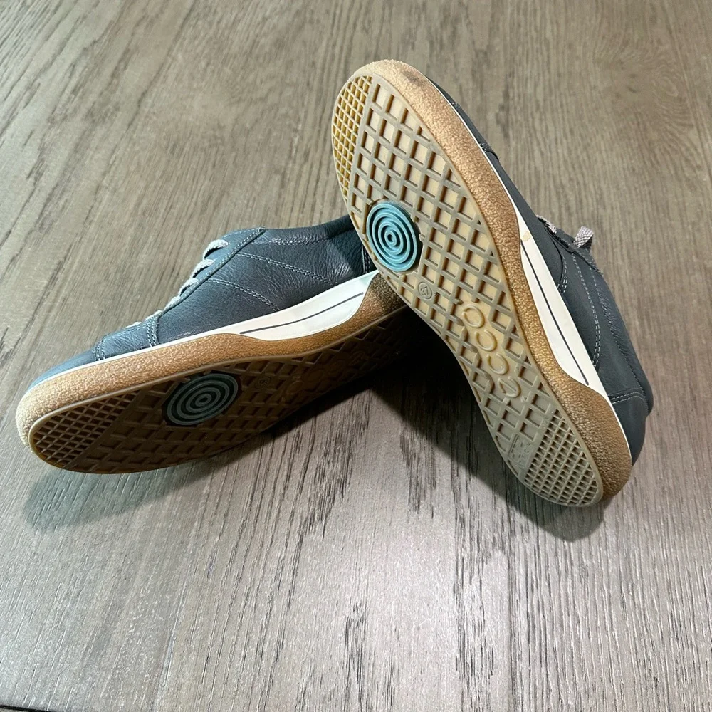 ECCO Chase Women’s Gray Leather Casual Comfort Sneakers Size 37 (6-6.5) - Picture 10 of 11